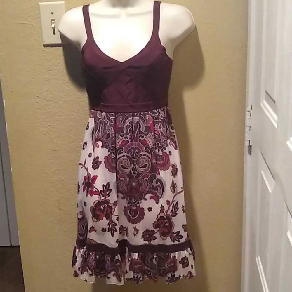 Bebe stretch & satin dress